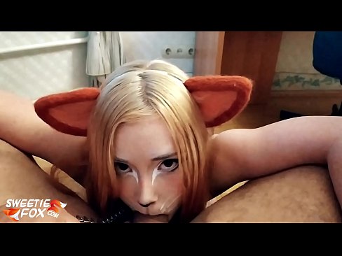 ❤️ Kitsune glutas dikon kaj kumas en ŝia buŝo ☑ Malĉasuloj ĉe ni ❌